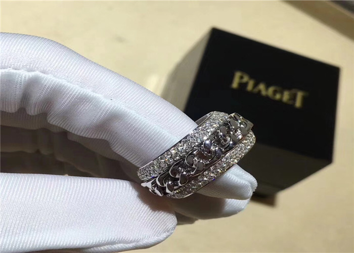 Wholesale Piaget 18K Gold Diamond Ring , Luxury 18K White Gold Diamond Band diamond jewelry factory from china suppliers