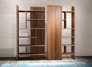 Wholesale 2017 New walnut wood Bespoke Furniture Storage Cabinet Display Shelves with Glass door from china suppliers