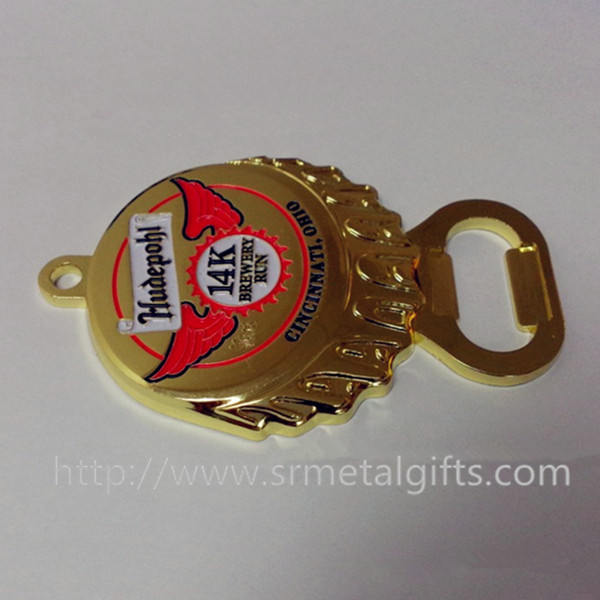 Wholesale Gold plated bottle opener with logo text painting, custom logo painted bottle openers, from china suppliers