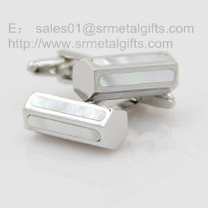 Wholesale Hexagonal column natural mother of pearl cufflinks for gifts, 20mm MOP cufflinks, from china suppliers