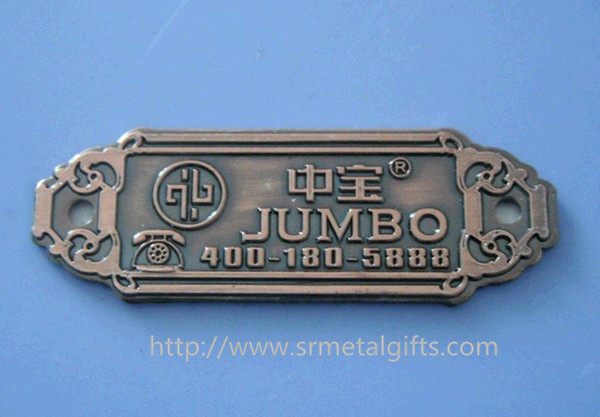 Wholesale Screw on antique bronze plated metal emblem plates sign plaques, vintage copper plates, from china suppliers