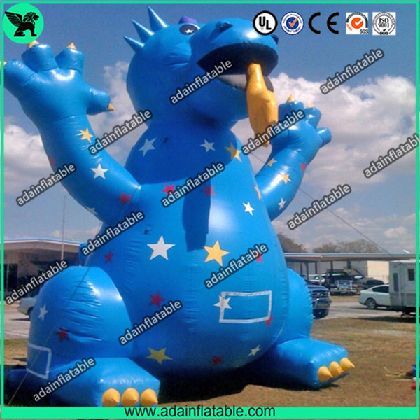 Wholesale 3m High Cute Blue Inflatable Dragon Cartoon For Giant Event , Event Inflatable Model from china suppliers