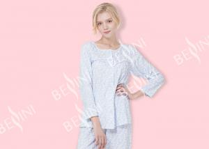 Wholesale Premium Women'S Cotton Knit Pajama Sets Long Sleeve Long Pants Eco Friendly from china suppliers