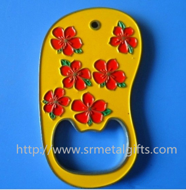 Wholesale Promotional color painted metal bottle opener, custom flower painted bottle openers, from china suppliers