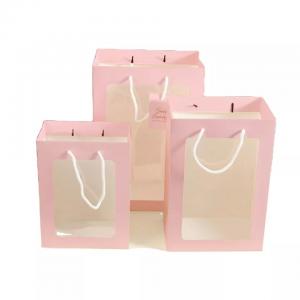 Wholesale Handmade Offset Printing Kraft Paper Gift Bags With Clear Window from china suppliers
