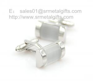 Wholesale Transparent arched onyx cufflinks, affordable clear onyx stone cuff links in stock, from china suppliers
