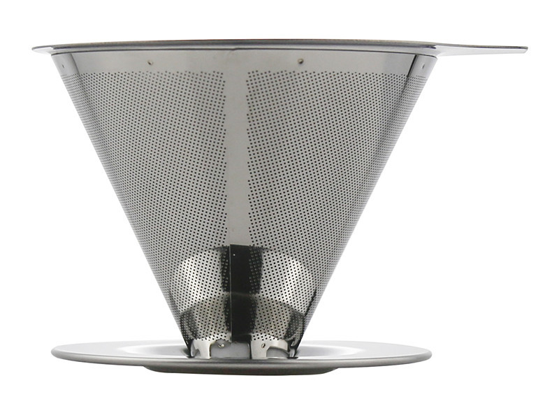 Wholesale Stainless Pour Over Coffee Dripper Reusable Manual Drip Brewer With Cone Filter from china suppliers