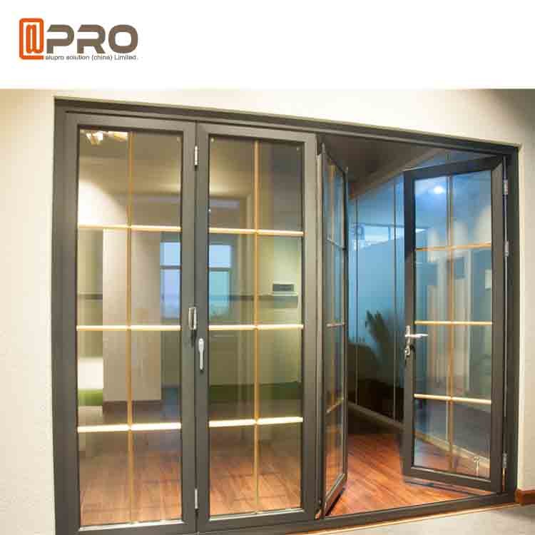 Wholesale Horizontal Aluminum Folding Doors For Kitchen With Double Tempered Glass from china suppliers