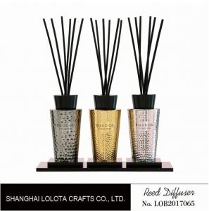 Wholesale Luxury Room Aromatherapy Reed Diffuser With Black Top Cover , Screen Printing from china suppliers