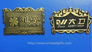 Wholesale Vintage style antique brass plated metal sign board name plates emblem plaques, zinc alloy from china suppliers