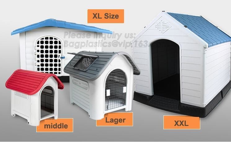 Quality outdoor kennel for large dog house Eco friendly dog kennels crates plastic houses, Large Dog Outdoor Plastic Dog House for sale