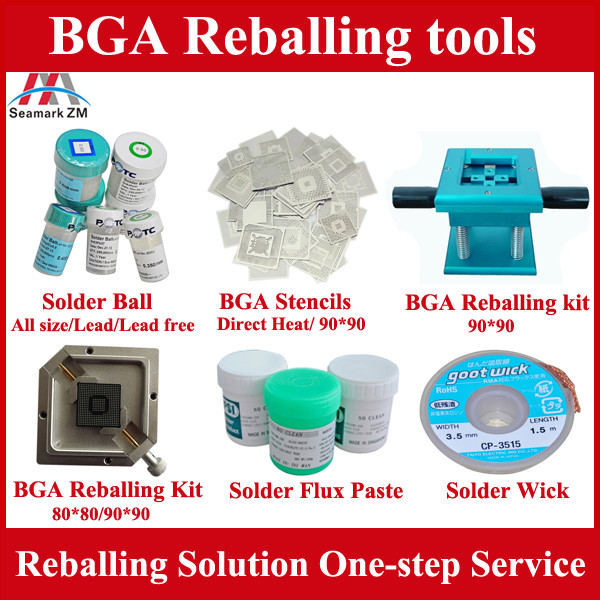 Wholesale Zhuomao Factory!! BGA reballing kit with solder paste and stencil from china suppliers