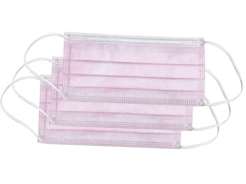 China China pink hospital non sterile disposable surgical mask with earloop on sale
