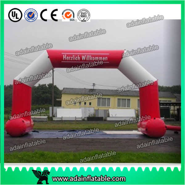 Wholesale White And Red 6 x 3M Inflatable Arch , Inflatable PVC Advertising Hotel Arch from china suppliers