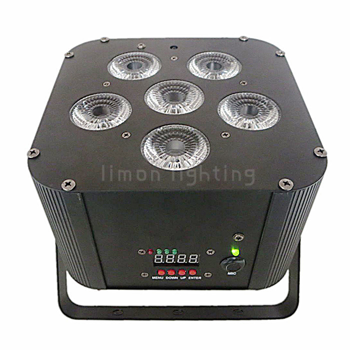 Wholesale 6X18W RGBWA UV 6in1 DMX Wireless Battery Operated LED Stage Par Uplights from china suppliers