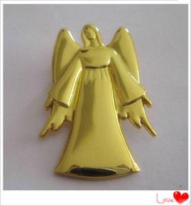 Wholesale Metal charity angel swing emblem pin, gold plated charity emblem angel pins, from china suppliers