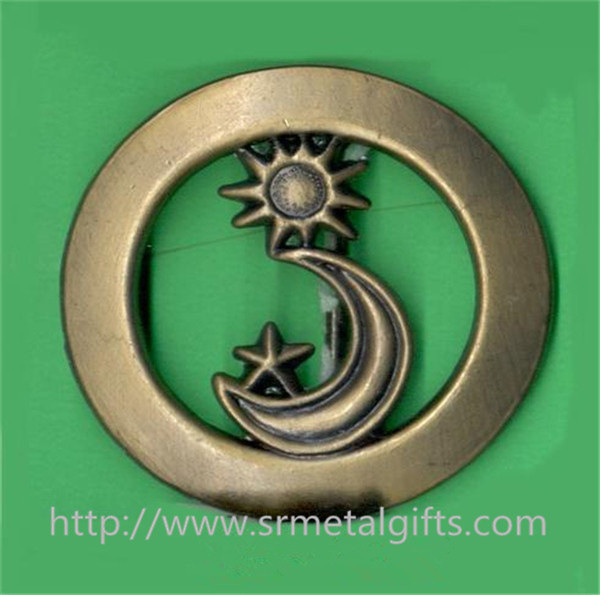 Wholesale Antique brass hollow sun moon star design belt buckle for men belt, from china suppliers