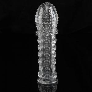 Wholesale 14.5cm Male Enhancement Sleeve  Transparent Silicone Sex Sleeve from china suppliers