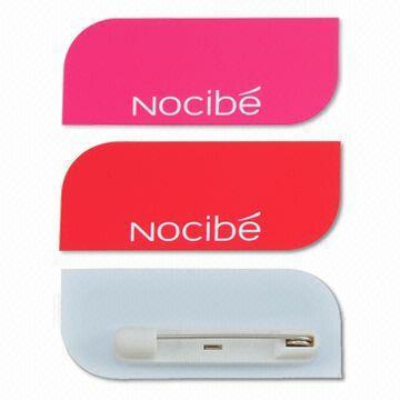 Wholesale Plastic Nameplate/Plastic Name Badge, Safety Plastic Pin with Adhesive Tape on Back from china suppliers