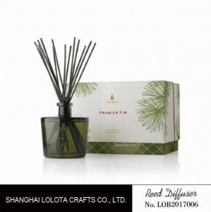 Wholesale Blackish green color bottle with natural stick and rigid gift box from china suppliers