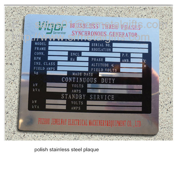 Wholesale Polish stainless steel business plaque with black filled, polished steel plates, from china suppliers