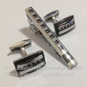 Wholesale Sleek rhinestone tie clip with pinch clasp, smooth surface tie clip with stones inlaid, from china suppliers