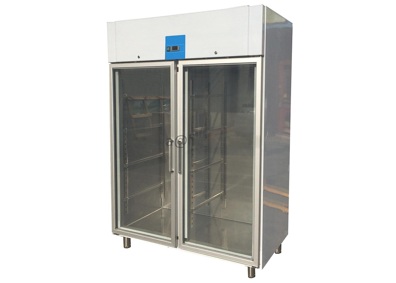 Wholesale CE Approved Glass Door Reach-In Upright Chiller Imported Embraco Compressor Commercial Refrigerator Freezer from china suppliers