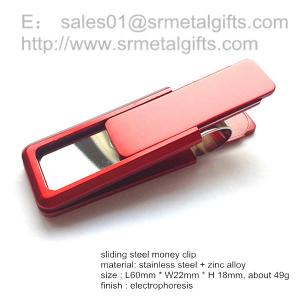 Wholesale Fashion designer steel pocket money clip paper note clip from china suppliers