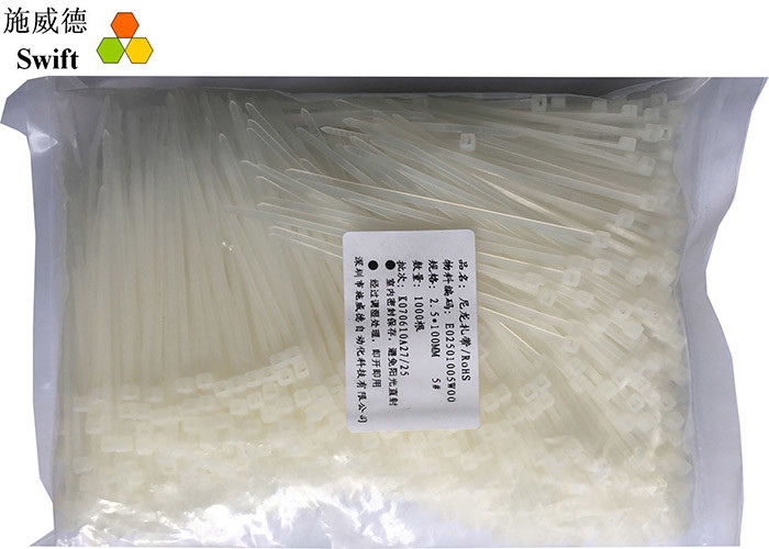 Wholesale Easy Release Wire Zip Ties , 100mm Length Plastic Zip Ties 8kg Tensile Strength from china suppliers