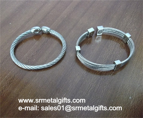 Wholesale Stainless steel wire cable bangle bracelet wholesale from china suppliers