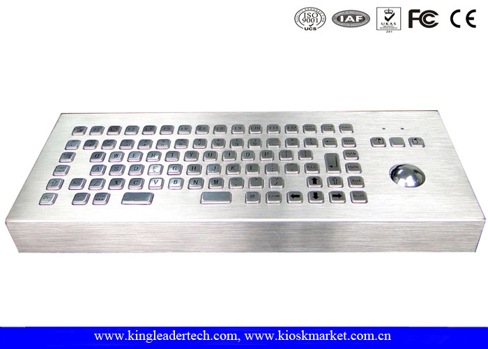 Wholesale 86 Keys Dust-proof Metal Industrial Computer Desktop Keyboard With Trackball from china suppliers