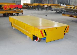 China Wireless Motorized Automated Guided Carts Material Handling Rail Flatbed Trolley on sale