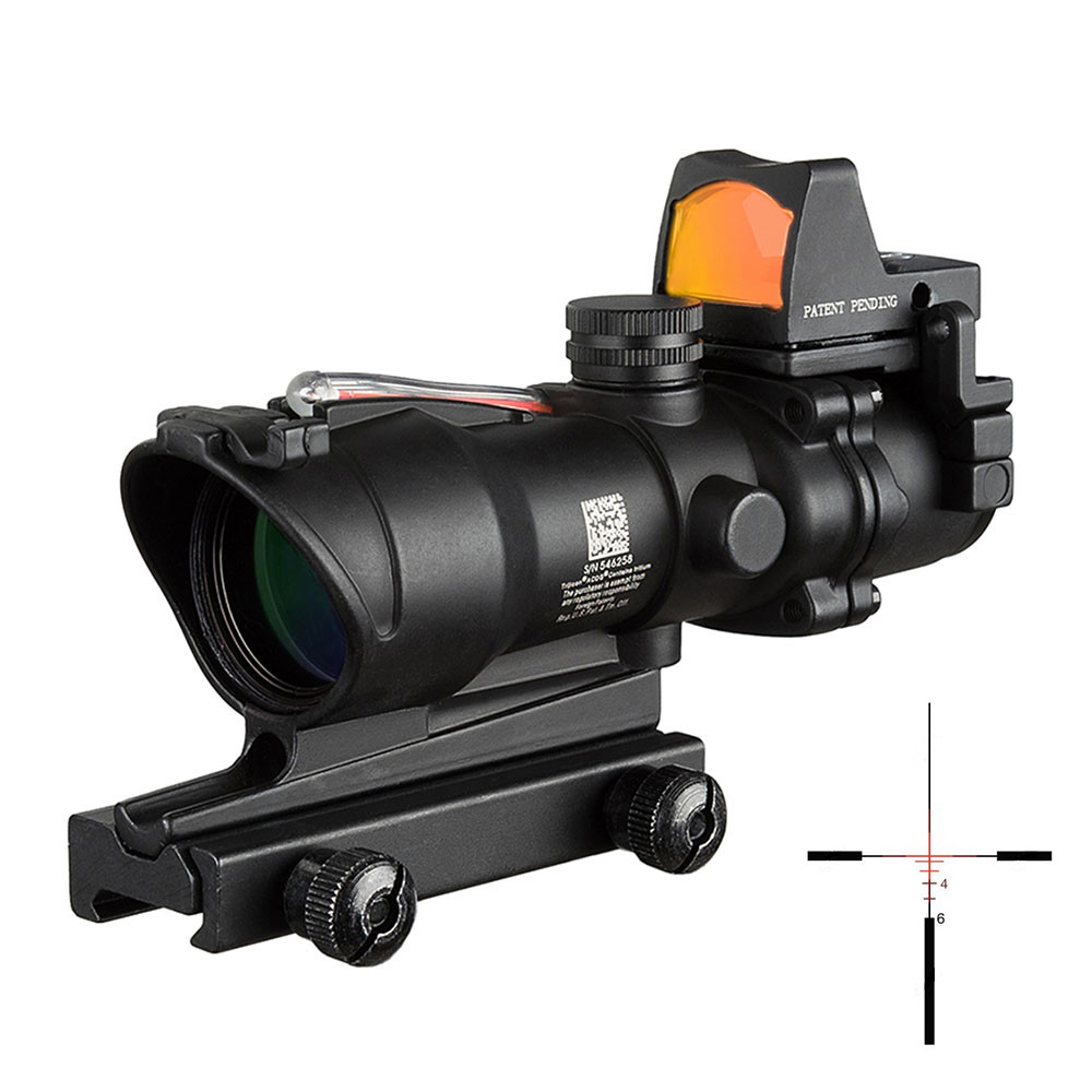 Buy cheap 4x32 Fiber Optic ACOG Rifle Scopes With RMR Illuminated Red Dot Reflex Sight from wholesalers