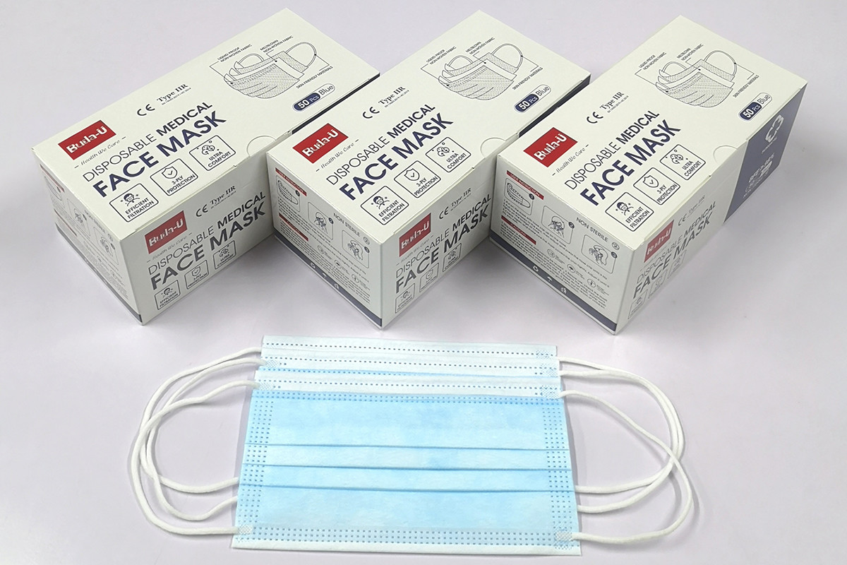 FDA CE Disposable Surgical Face Mask , Protective Face Mask , 3 Layers Mask With Earloops ,