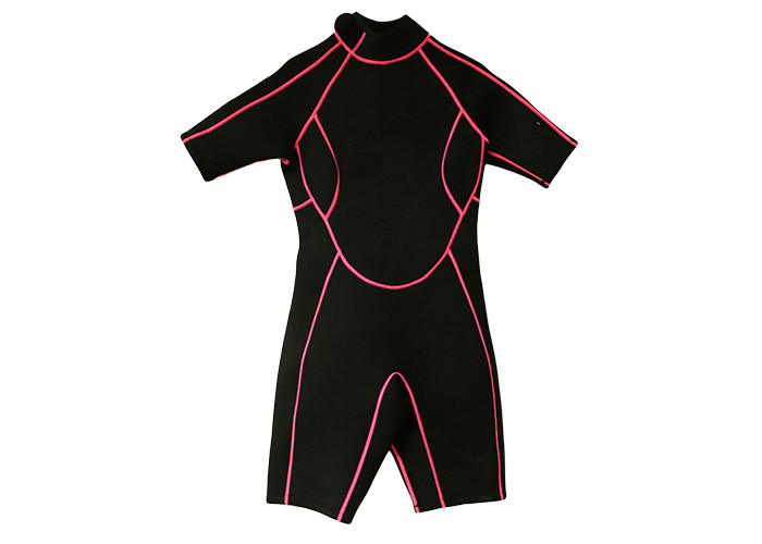 Wholesale 3mm Kids Half Body Wetsuit , Black Custom Shorty Wetsuits For Snorkeling from china suppliers