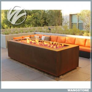 Wholesale Multi Function Corten Steel Fire Pit Rectangle Metal Garden Fire Pit Metal Sculpture from china suppliers