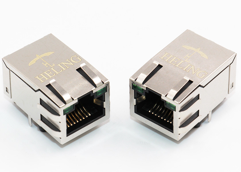 Wholesale R / A 1000 Base - T Integrated Magnetics RJ45 , Ethernet Lan RJ45 Connector from china suppliers