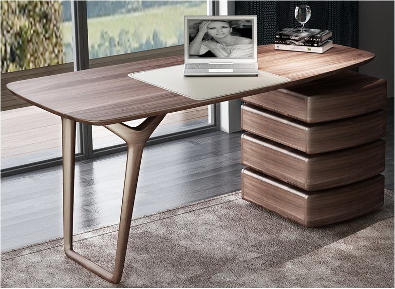 Wholesale American Dark Walnut Wood Furniture Nordic design of Writing Desk Reading table in Home Study room Office Furniture from china suppliers