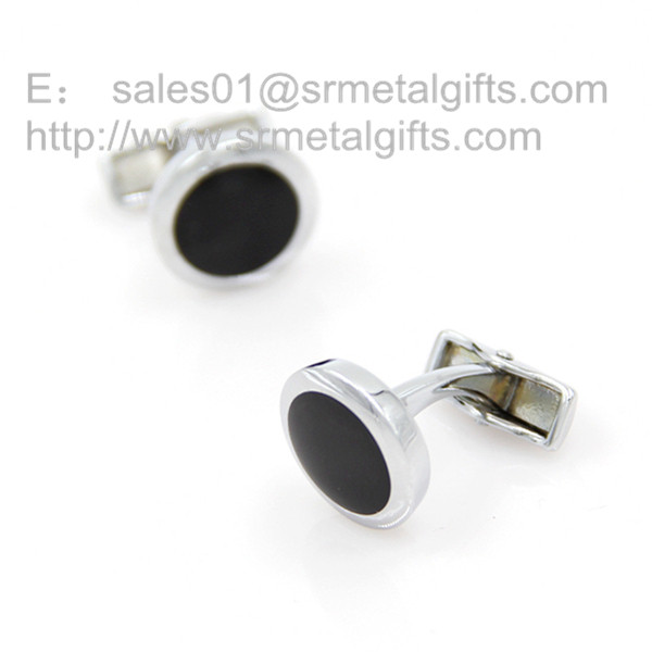 Wholesale Cheap black enamel round cufflinks, vintage enamel cuff links for men's formal wear, from china suppliers