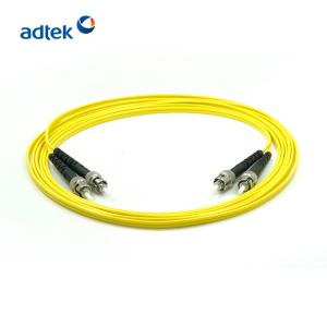 China 9/125 Singlemode ST To ST Patch Cord 3M PVC Duplex Yellow Fiber Optic Cable on sale
