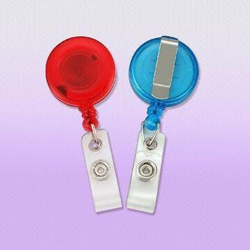 Wholesale Retractable Clip-on Badge Reel with 60cm Long Pull Nylon Cord from china suppliers