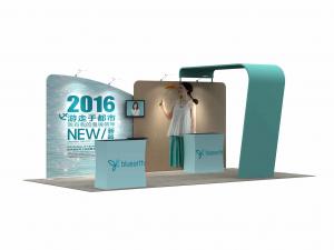 Easy Install Trade Show Booth Displays Custom Printed 6X3 Stand No Tools Required
