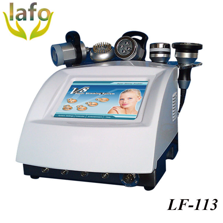 Quality LF-113 Portable Vacuum Ultrasonic Cavitation RF/ Cavitation Multipolar RF Skin Tightening Machine for sale