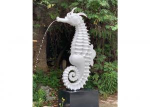 Contemporary Seahorse Garden Fountain Outdoor Fiberglass Sculpture Customized