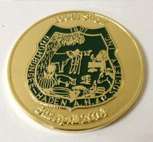 Wholesale Gold plated commemorative coin with paint design,China factory for metal anniversary coins from china suppliers
