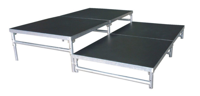 Quality Foldable Aluminum Stage Platform / Outdoor Mobile Stage 18mm Plywood Thickness for sale