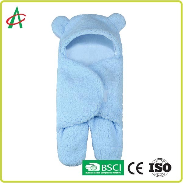 Quality H55cm Fluffy Infant Sleeping Bag Ultra Soft Multi Functional for sale