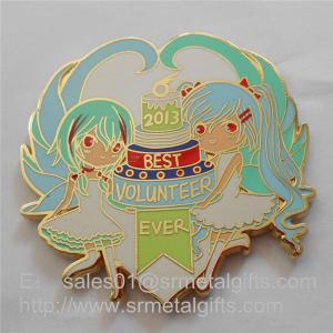 Wholesale Exquisite enamel volunteer lapel pin, tailored enamel lapel pin for garment ornament, from china suppliers