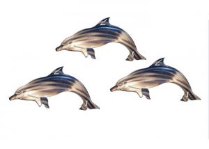 Wholesale Custom Delighted Metal Dolphin Wall Hanging , Dolphin Wall Sculptures Stainless Steel from china suppliers