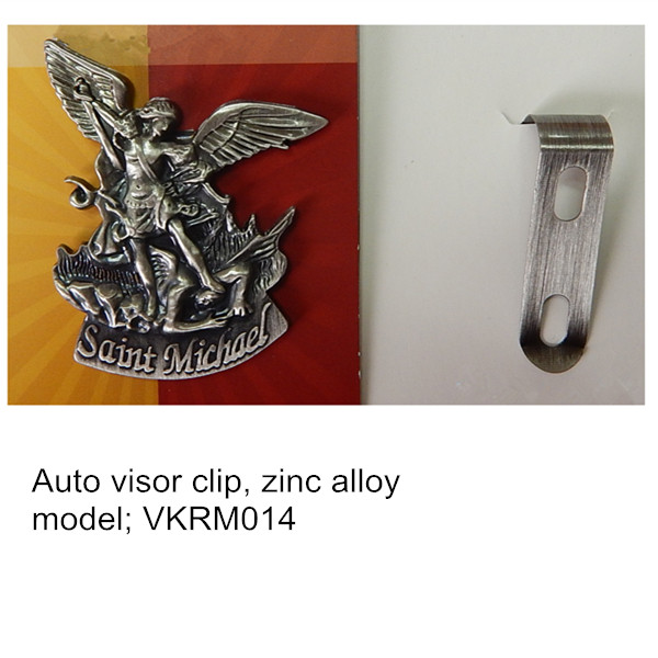 Wholesale Metal St. Michael Car Visor Clips, metal Guardian auto visor clips, metal religious gifts, from china suppliers